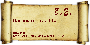 Baronyai Estilla névjegykártya